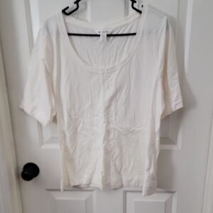 Athleta Cream Short Sleeve Tee